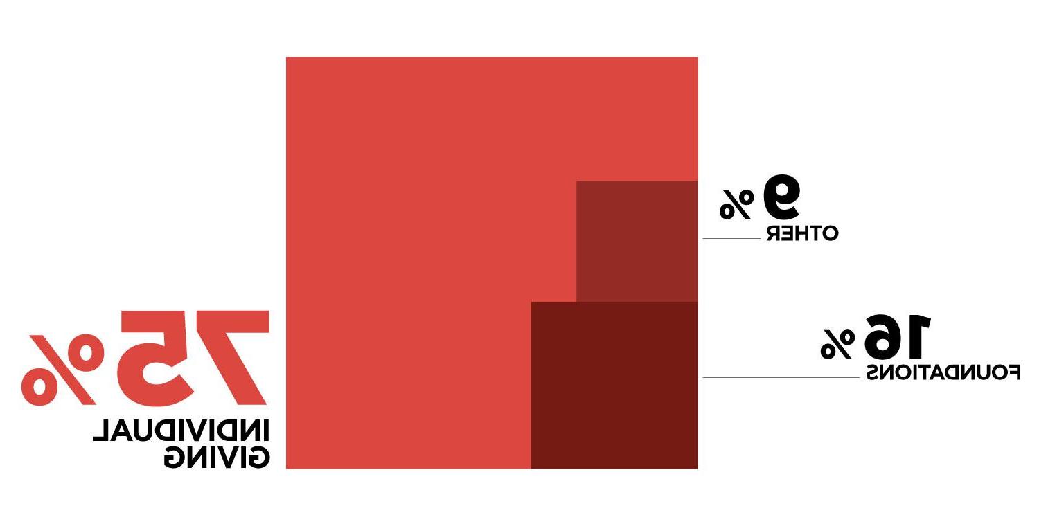 An area chart showing revenue sources for 2020